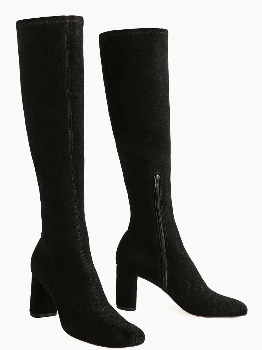 Reformation Belinda Knee High Boots Black Stretch Suede Size 7 Women